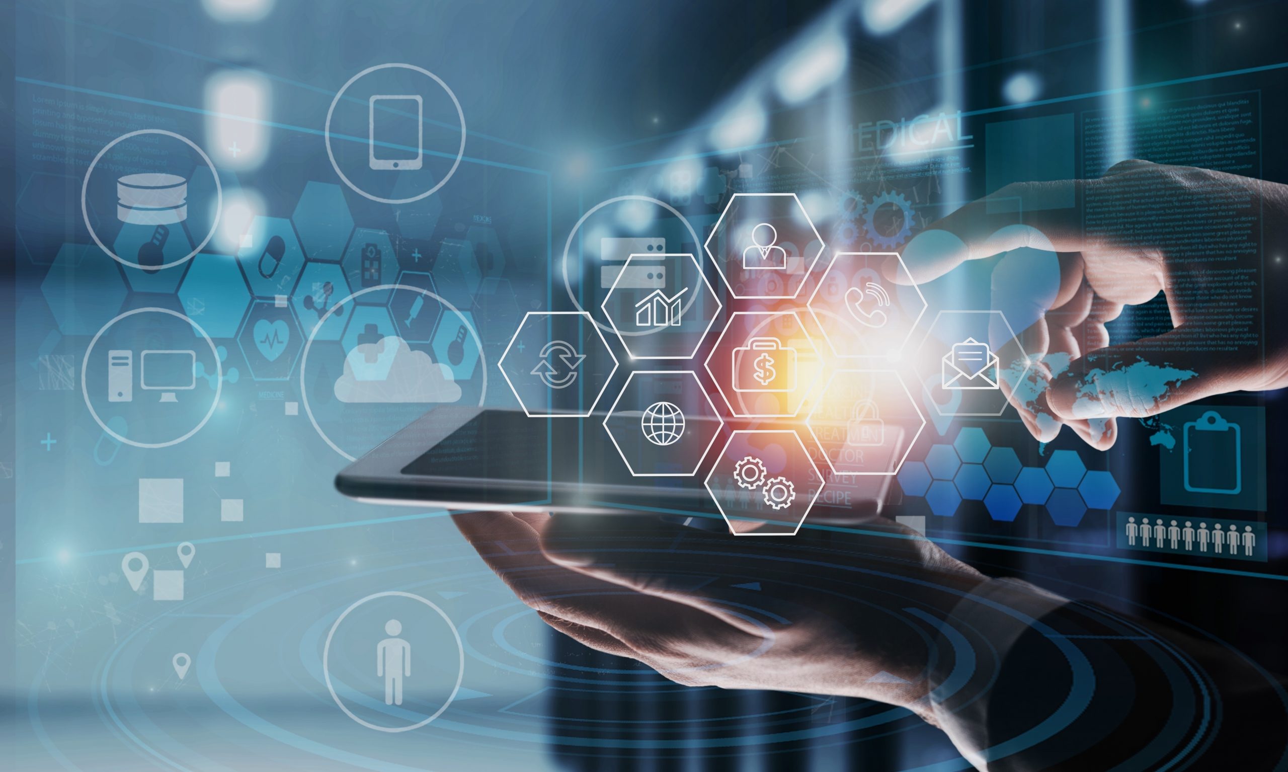 Global Digital Data Connection Background